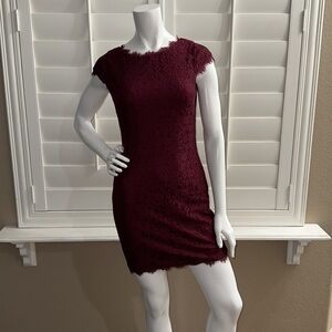 Eliza J cap sleeve lace sheath dress